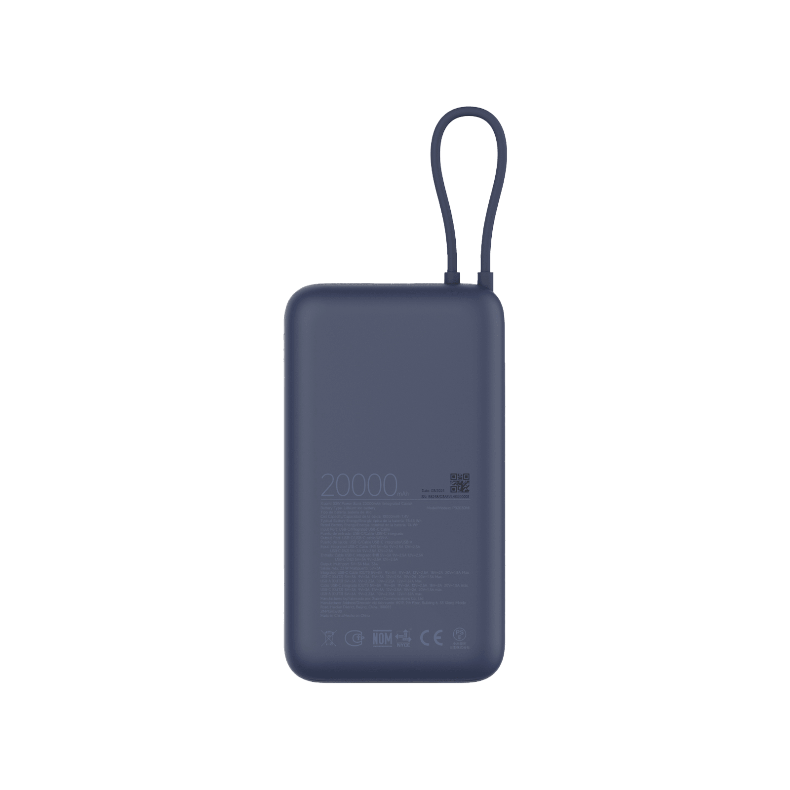 Xiaomi 33W Power Bank 20000mAh (integroitu kaapeli) GL