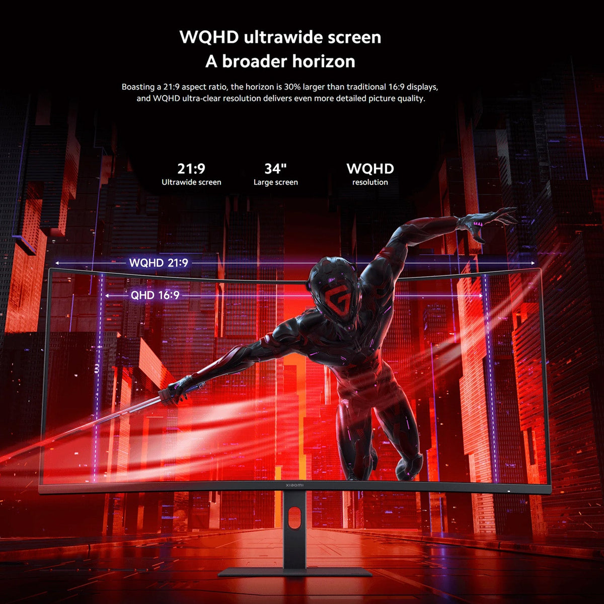 Xiaomi Curved Gaming Monitor G34wQi EU- Class A