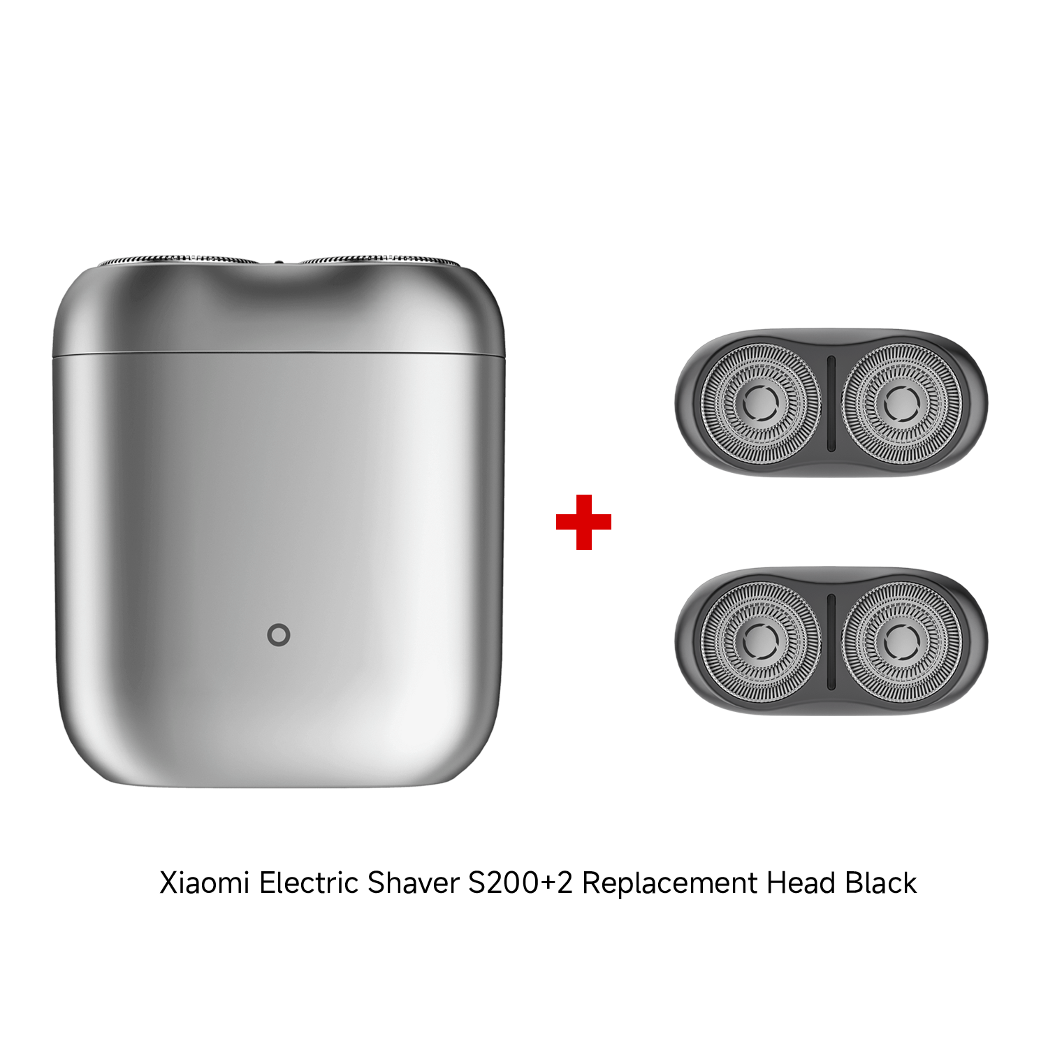 Xiaomi Electric Shaver S200 Silver EU+ 2 Replacement Head Kit Black Bundle
