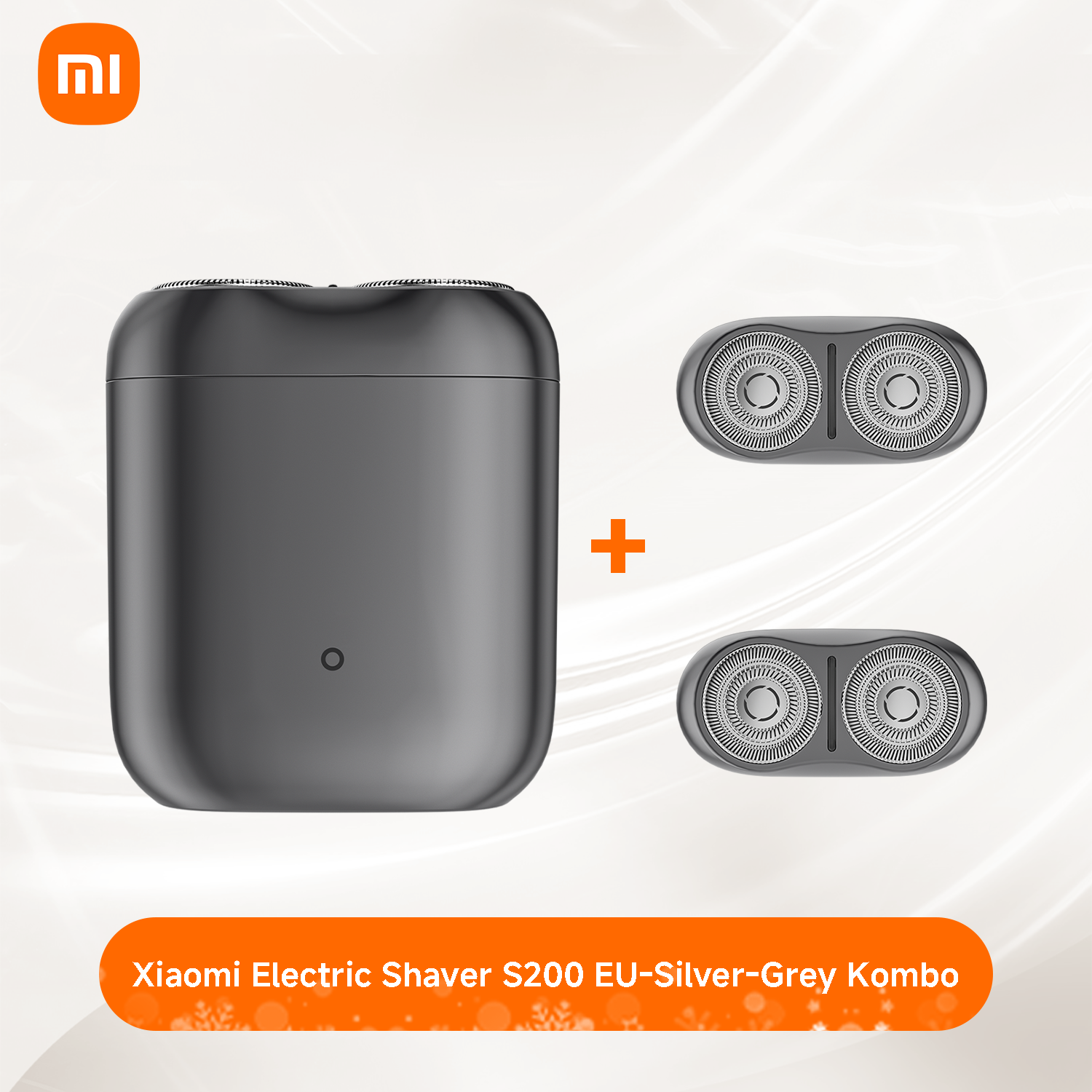 Xiaomi Electric Shaver S200 Silver EU+ 2 Replacement Head Kit Black Bundle