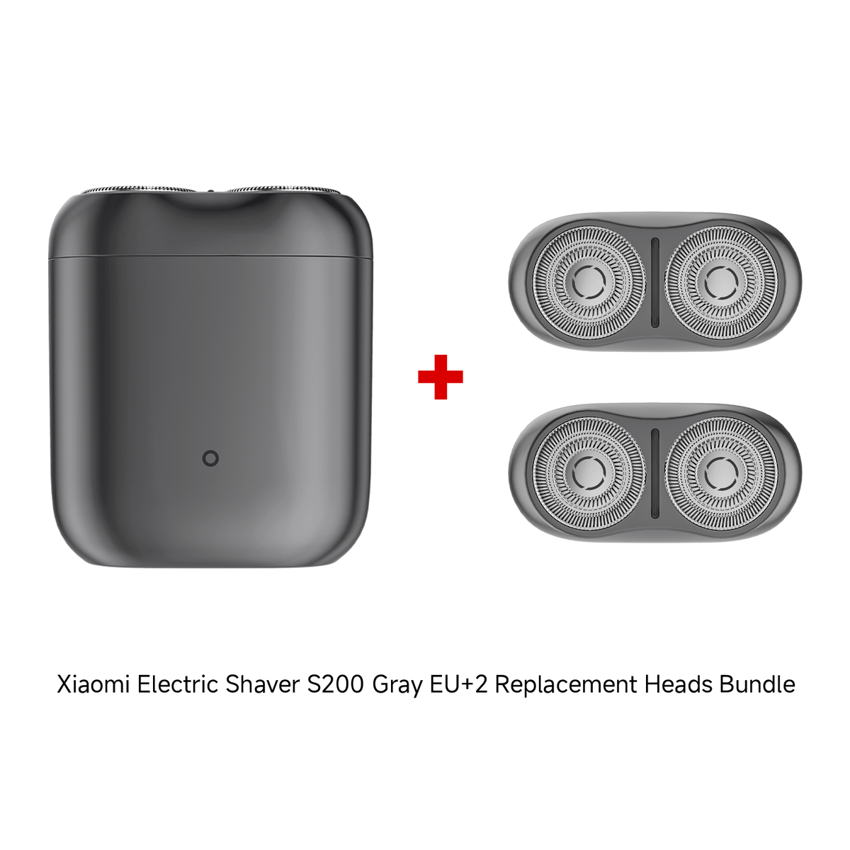 Xiaomi Electric Shaver S200 Silver EU+ 2 Replacement Head Kit Black Bundle
