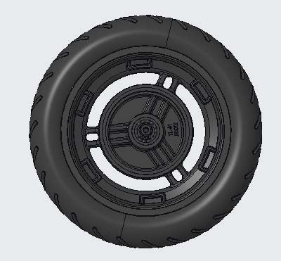 Electric Scooter Rear Wheel-Black
