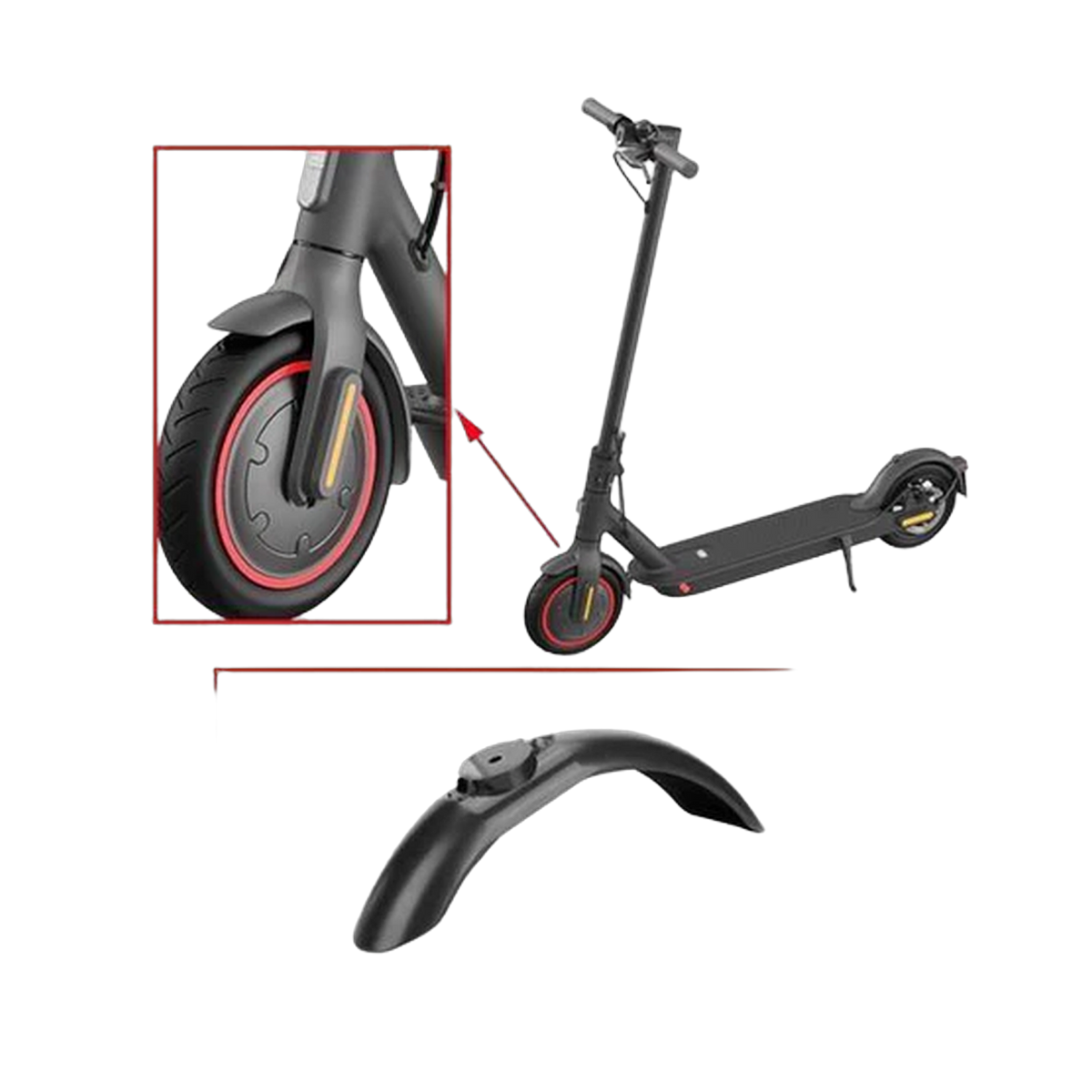 Etulokasuoja-Mi Electric Scooter-Musta