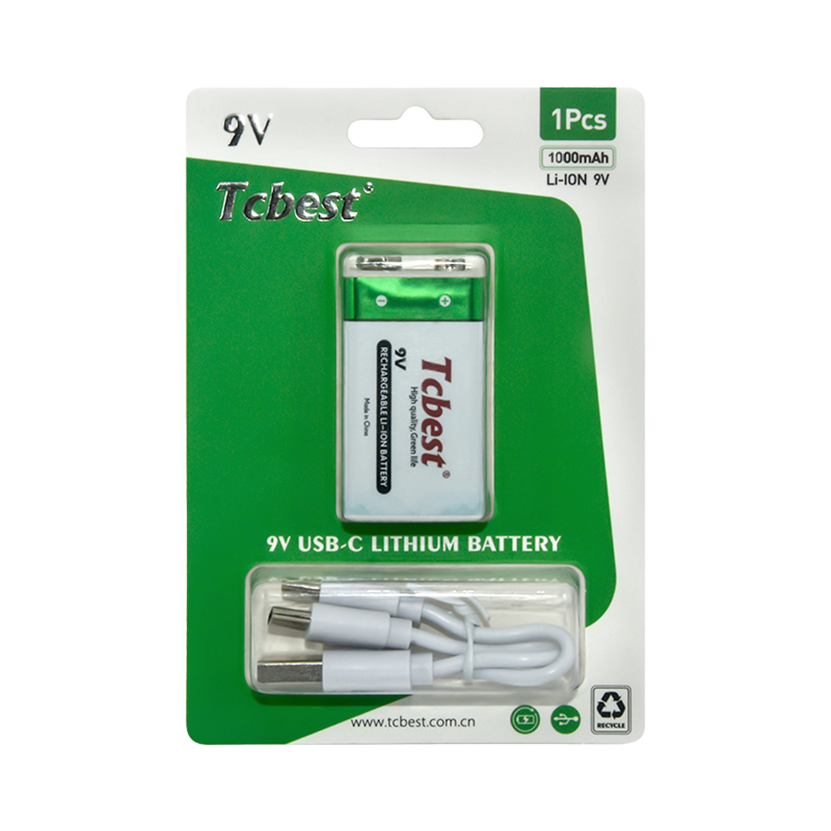 USB-C Rechargeable Lithium Batteries – AAA, AA, C, D & 9V