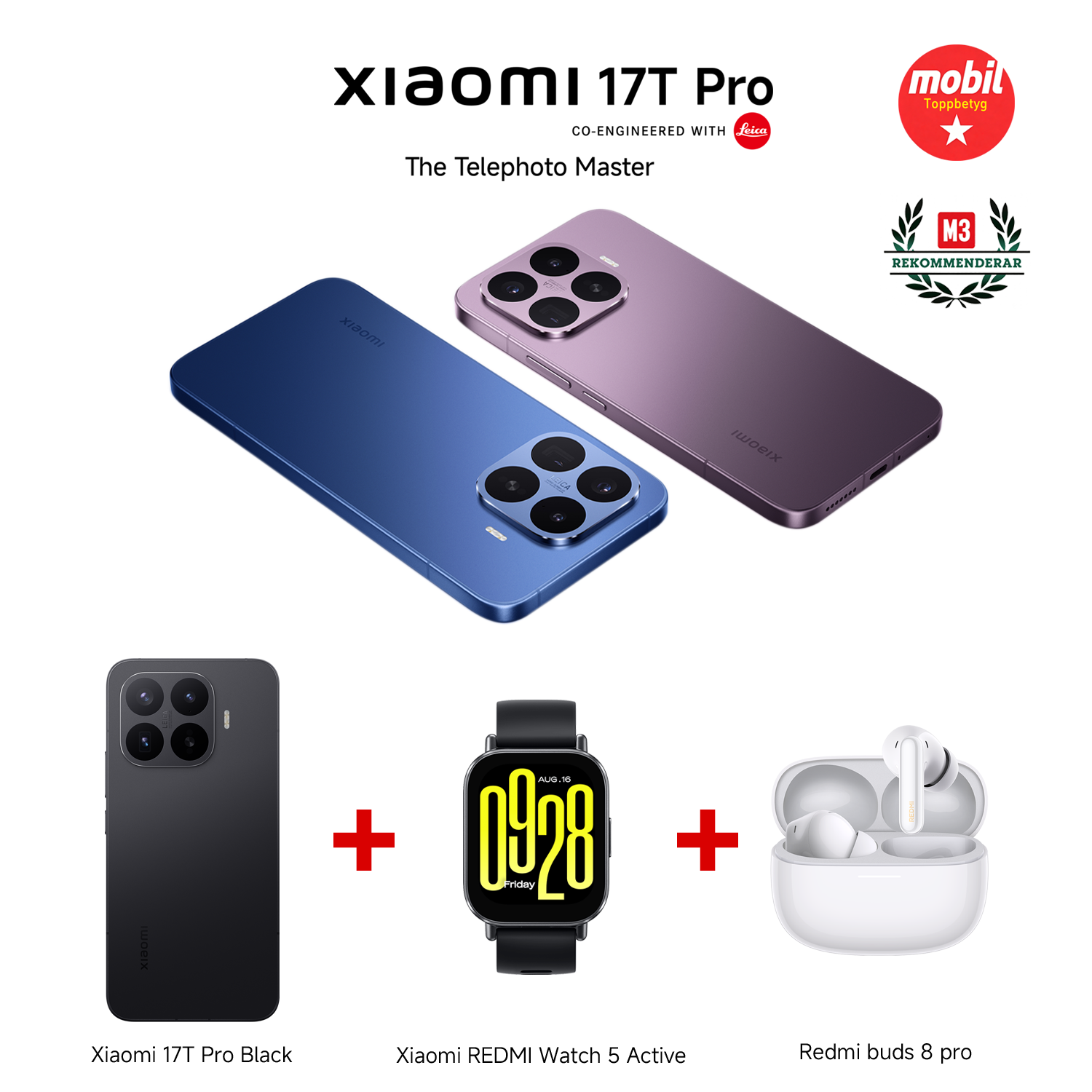 Xiaomi 17T Pro Bundle with REDMI Watch 5 Active + REDMI Buds 8 Pro