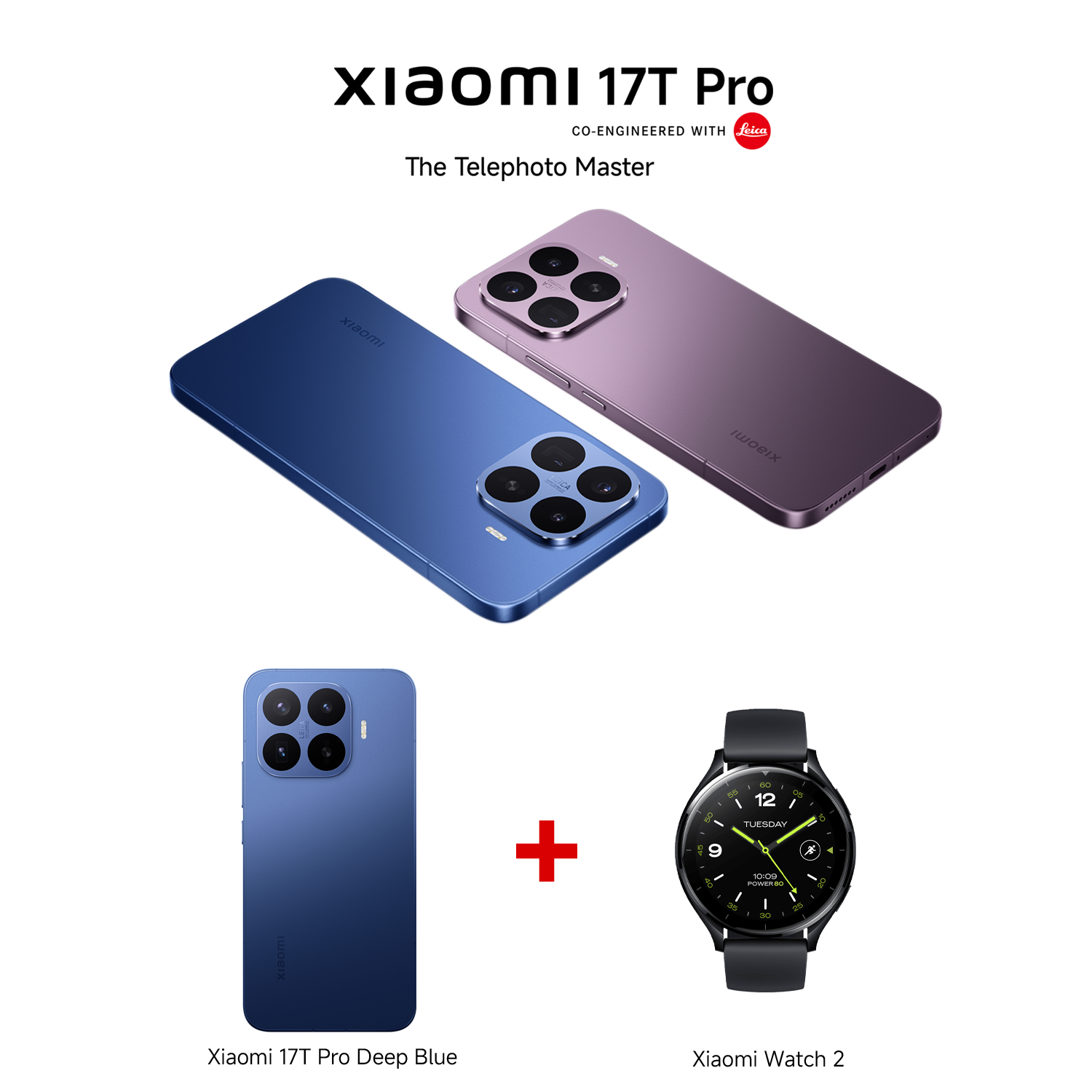 Xiaomi 17T Pro Deep Violet 12GB RAM 512GB ROM + Xiaomi Watch 2 Black