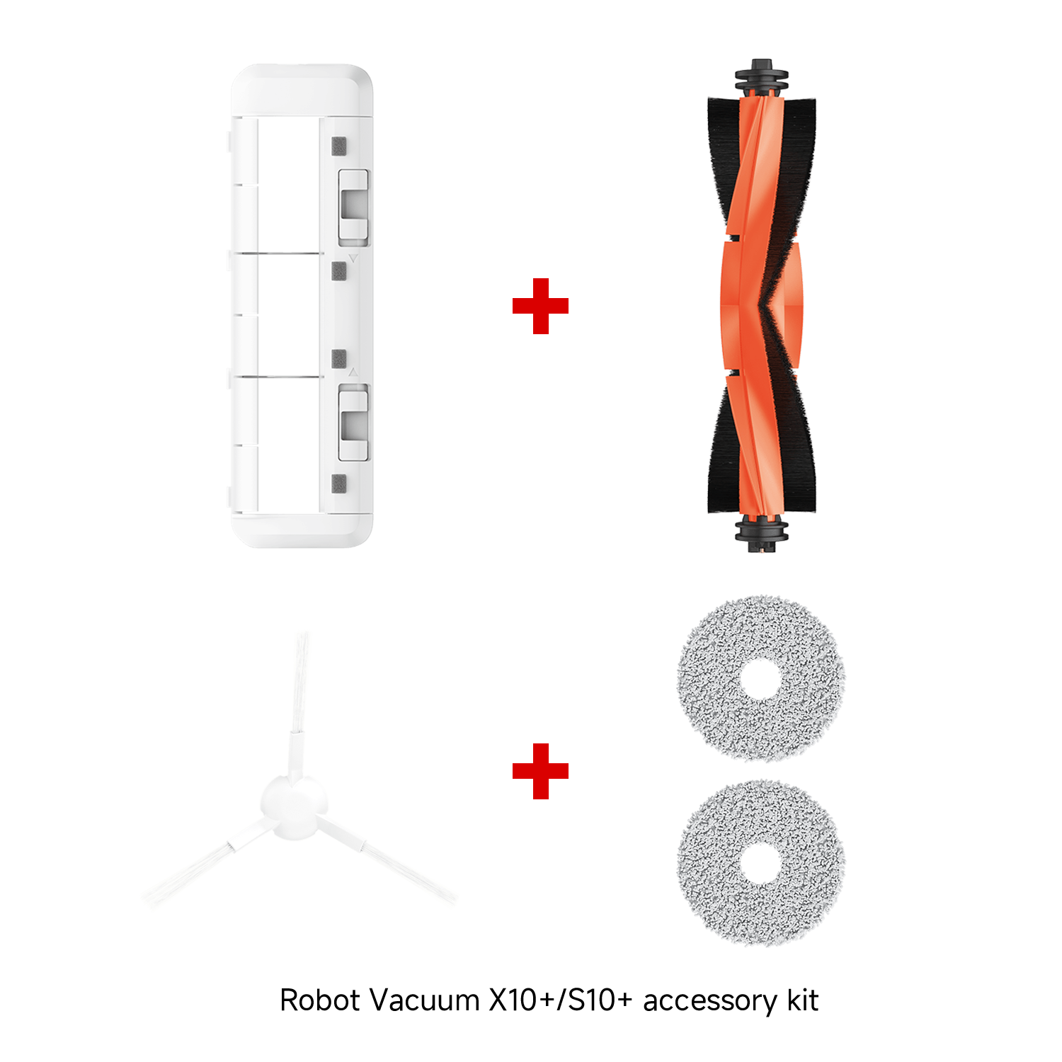 Xiaomi Robot Vacuum X10+/S10+/X10 Side Brush + Robot Vacuum X10+/S10+ Brush + Robot Vacuum X10+/S10+ Brush Cover + Robot Vacuum X10+ Mop Pad