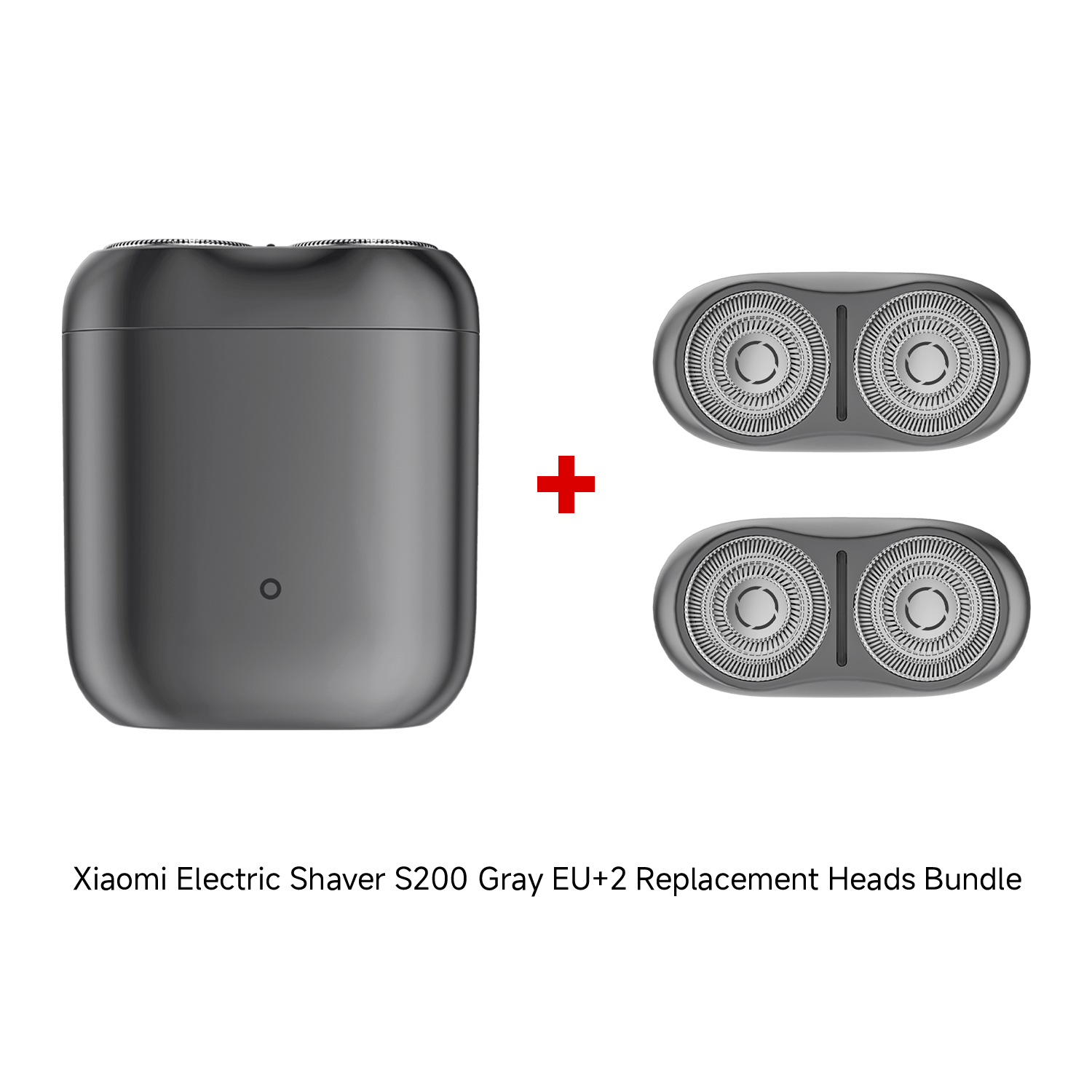 Xiaomi Electric Shaver S200 Silver EU+ 2 Replacement Head Kit Black Bundle