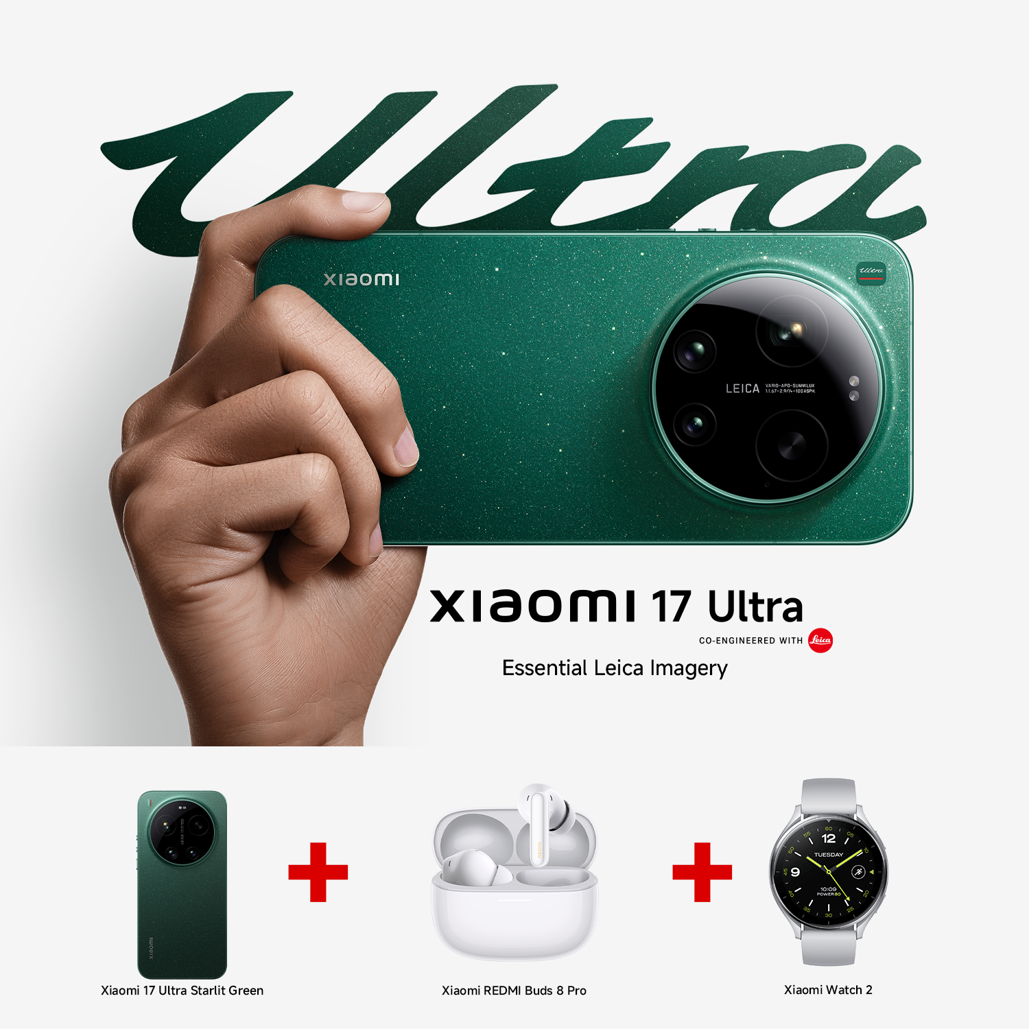 Xiaomi 17 Ultra+Buds 8 Pro+Watch 2 -paketti