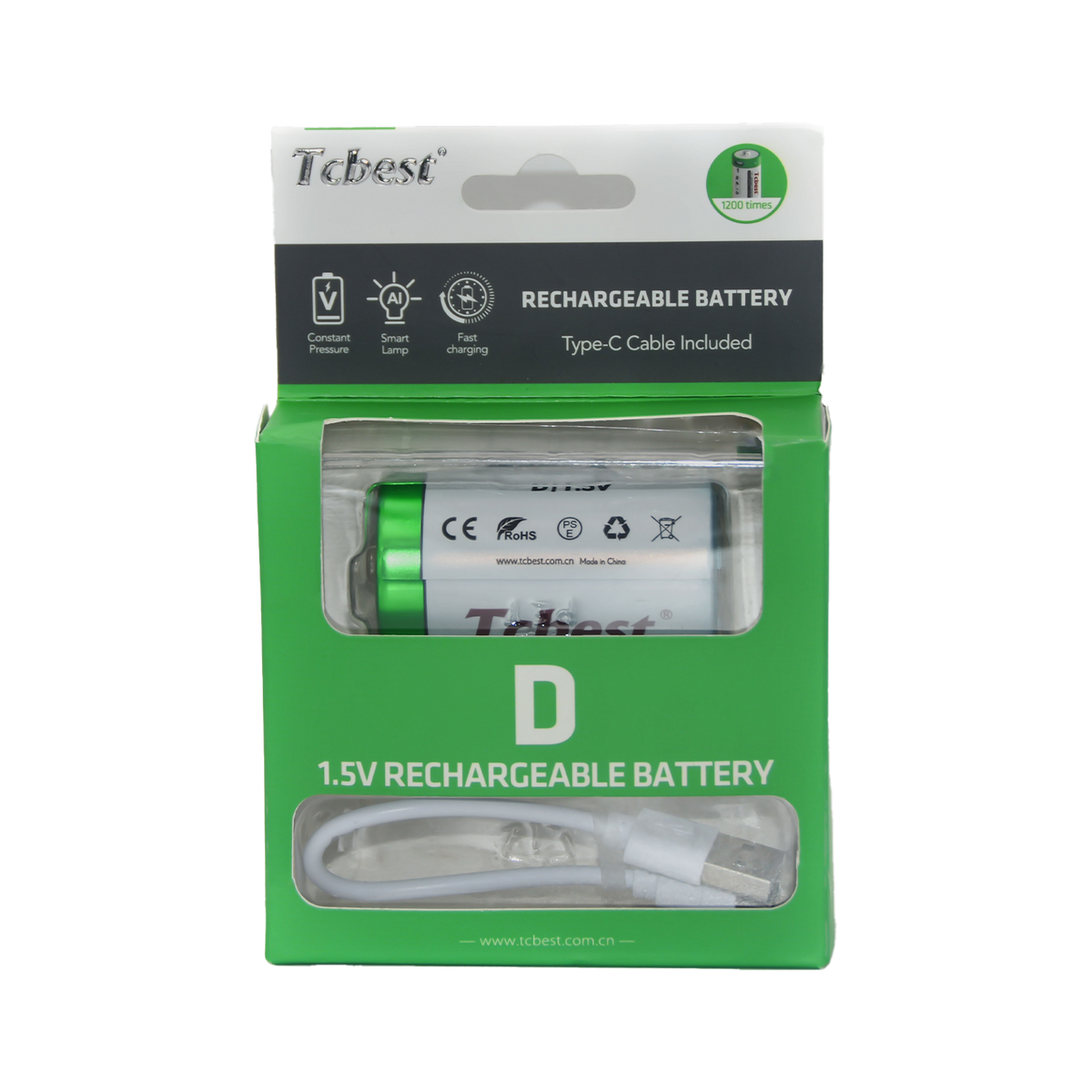 USB-C Rechargeable Lithium Batteries – AAA, AA, C, D &amp; 9V