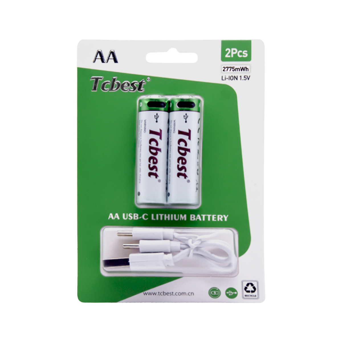 USB-C Rechargeable Lithium Batteries – AAA, AA, C, D &amp; 9V