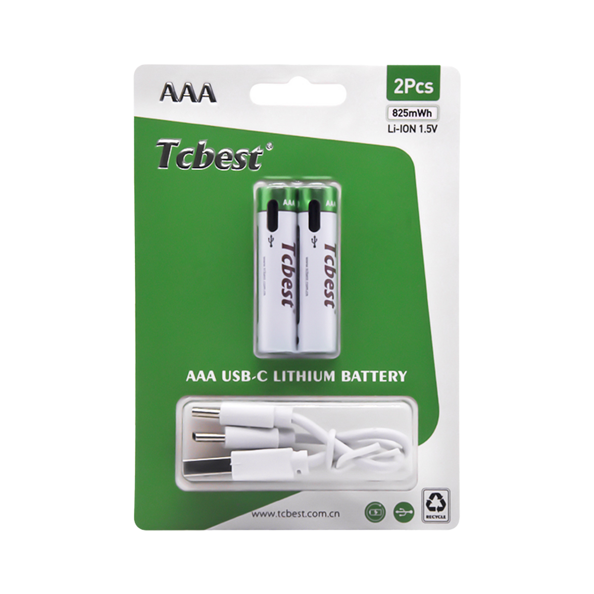 USB-C Rechargeable Lithium Batteries – AAA, AA, C, D &amp; 9V