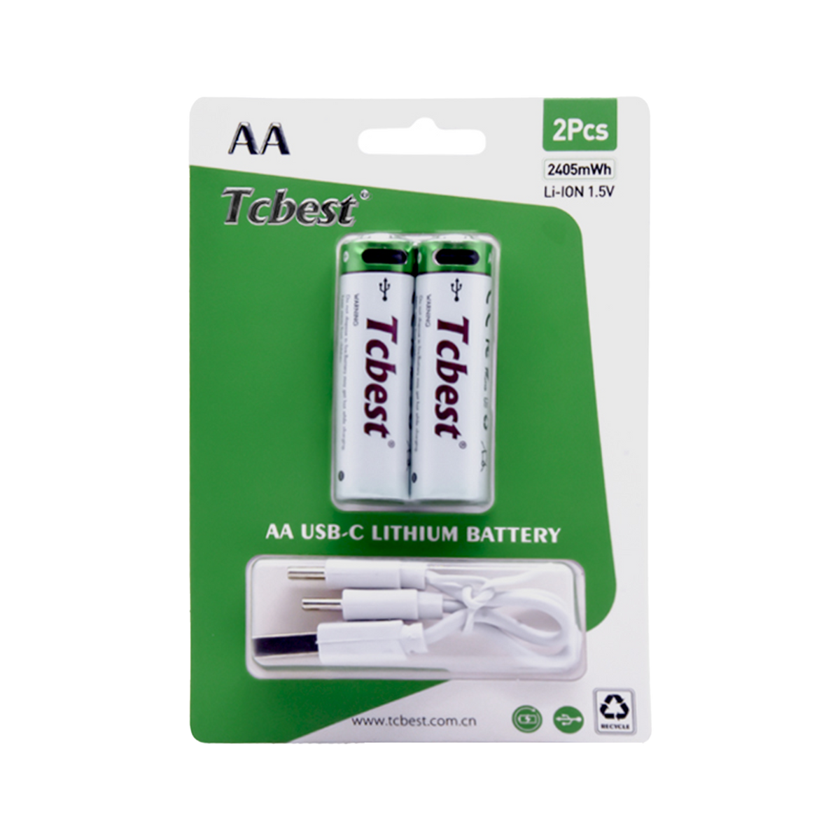 USB-C Rechargeable Lithium Batteries – AAA, AA, C, D &amp; 9V