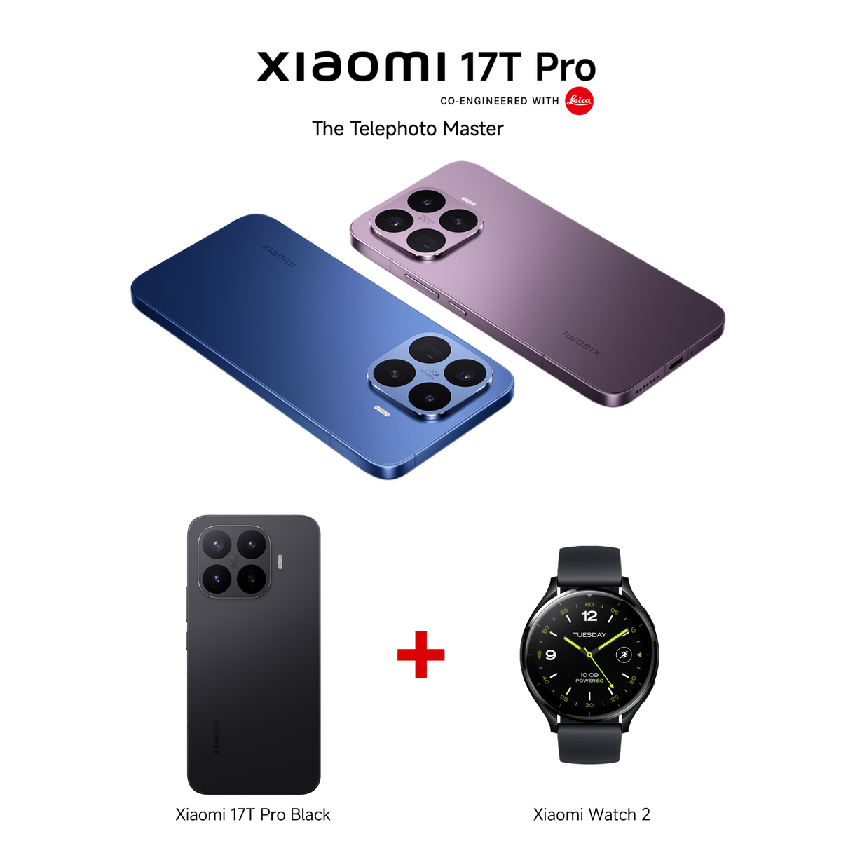 Xiaomi 17T Pro Black 12GB RAM 512GB ROM + Xiaomi Watch 2 Black