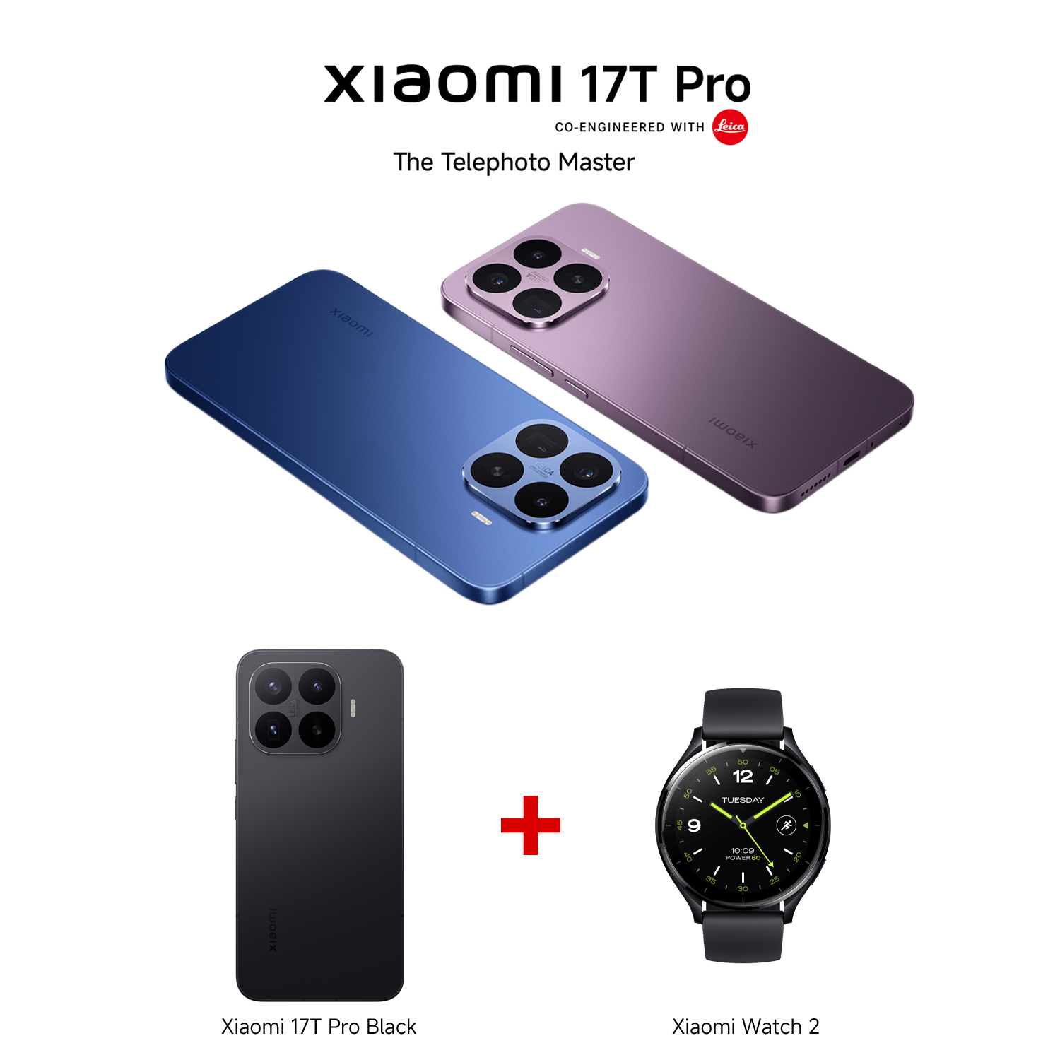 Xiaomi 17T Pro Deep Violet 12GB RAM 512GB ROM + Xiaomi Watch 2 Black