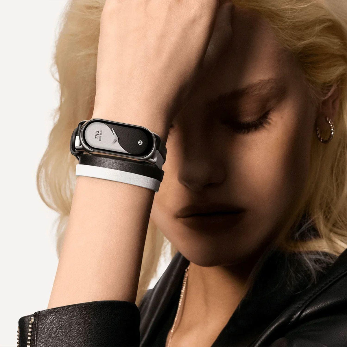 Xiaomi Smart Band 8/9 Double wrap Musta ja valkoinen