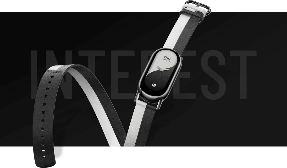 Xiaomi Smart Band 8/9 Double wrap Musta ja valkoinen