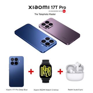 Xiaomi 17T Pro Bundle with REDMI Watch 5 Active + REDMI Buds 8 Pro