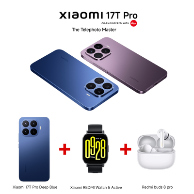 Xiaomi 17T Pro Bundle with REDMI Watch 5 Active + REDMI Buds 8 Pro