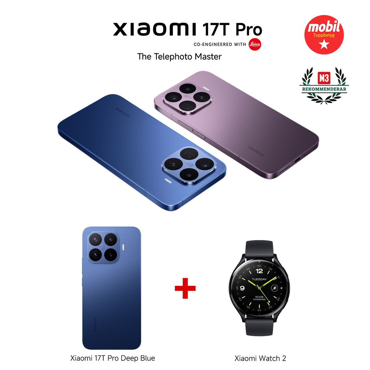 Xiaomi 17T Pro 12GB RAM 512GB ROM + Xiaomi Watch 2 Black