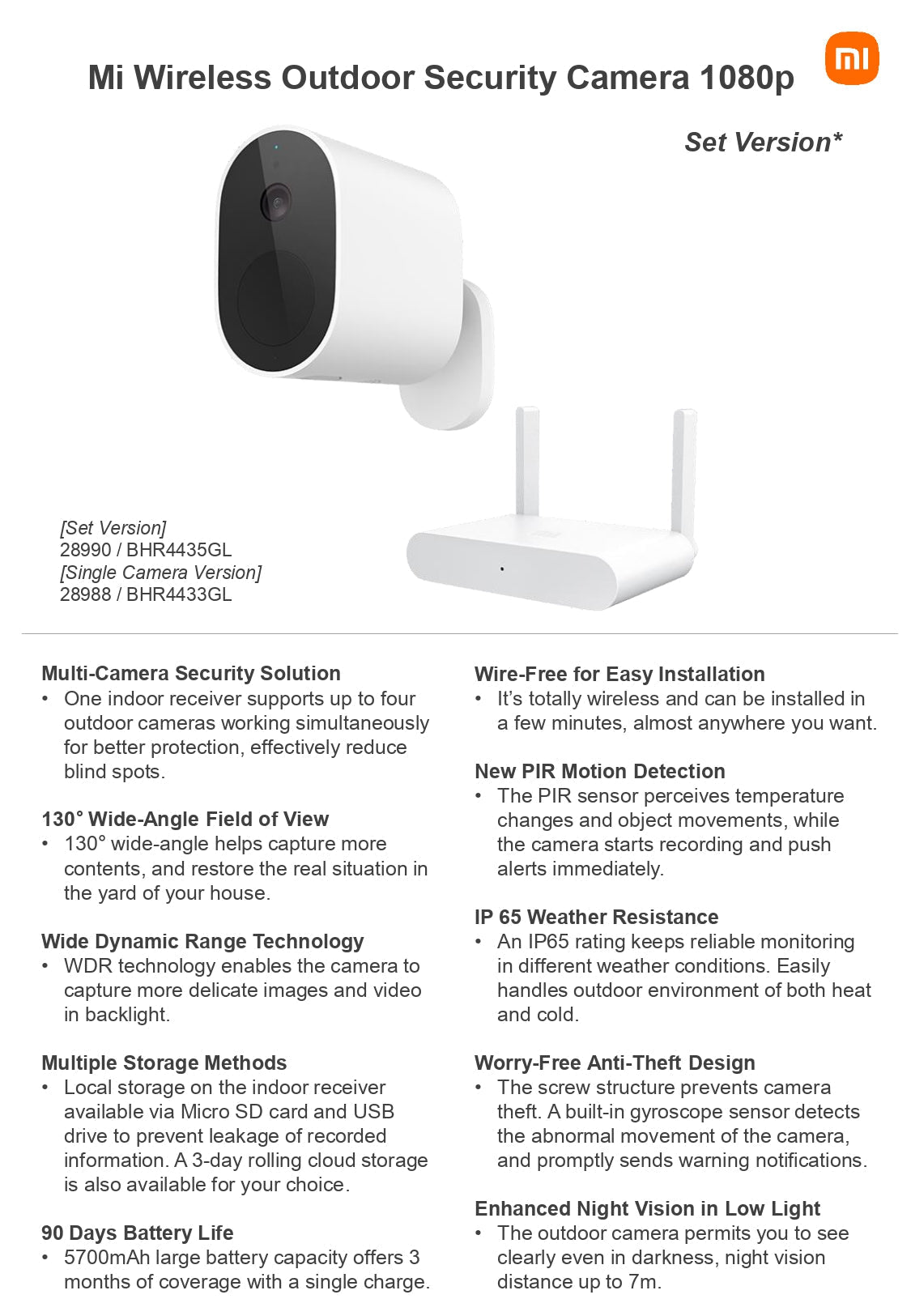 Mi Wireless Outdoor Security Camera 1080p Startpaket inkl hub